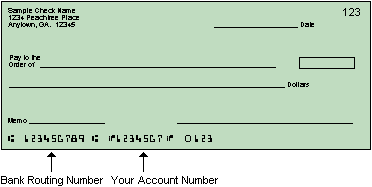 Locating Your Account Number and Routing/Transit Number